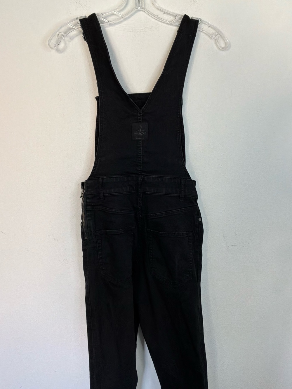 Cheap Monday Black Denim Dungaree Overalls Jumpsuit Size XS